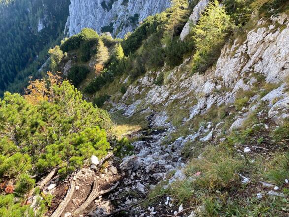 Abstiegsweg zum Klettersteig