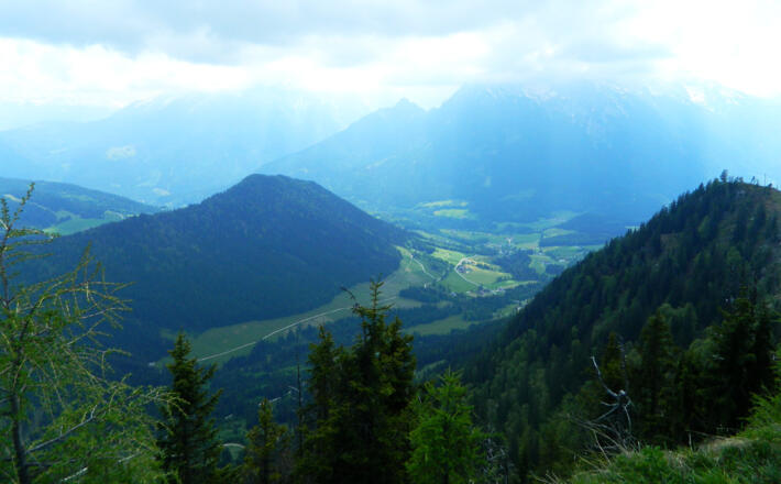 Blick von der Karspitz über Ramsau
