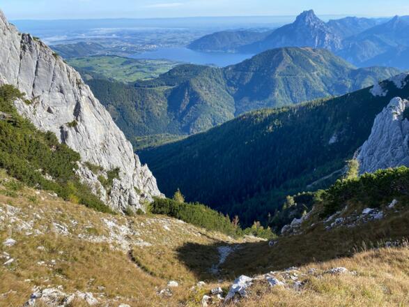 Abstiegsweg zum Klettersteig (Helm aufziehen!)