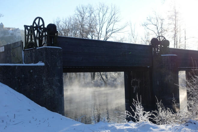 Stauwehr in der Altmühl