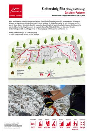 Topo Klettersteig Rifa