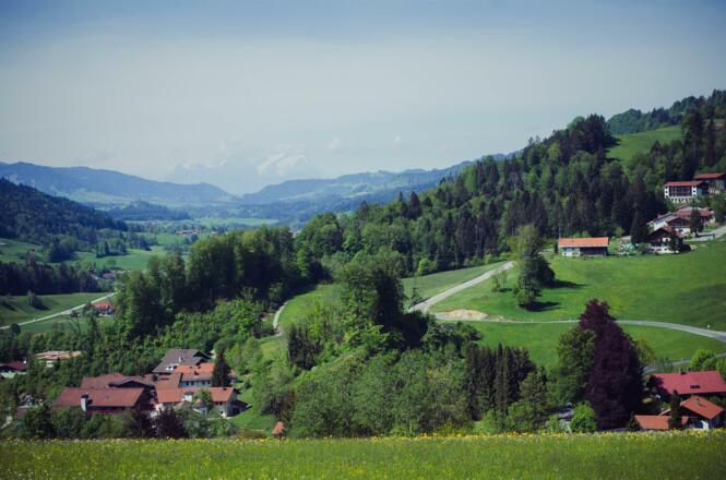 Blick von Oberstaufen Richtung Schweiz