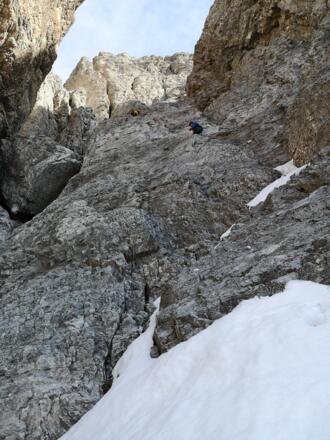 Steile ausgesetzte IIIer Stelle im Mittelteil