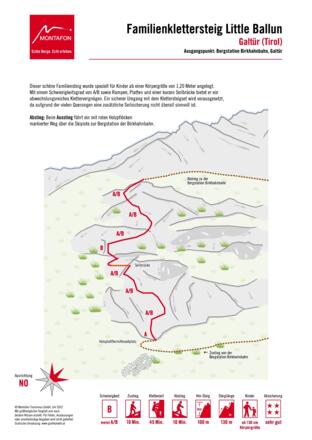 Topo Familienklettersteig Little Ballun