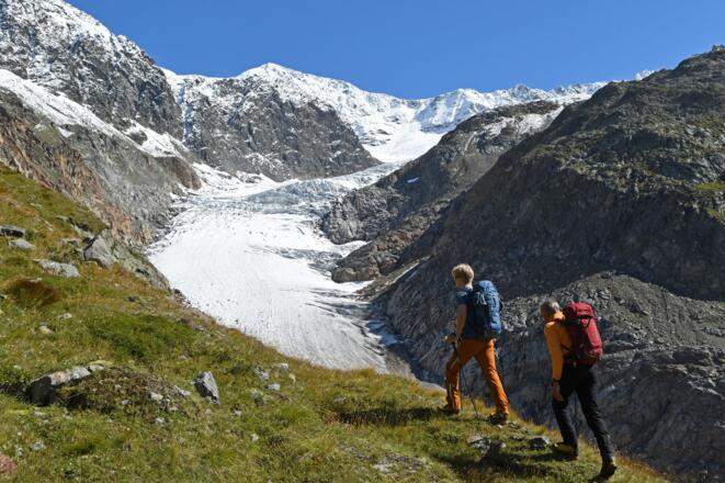 Die Zunge des Gepatschferners am Zustieg zur Rauhekopfhütte.