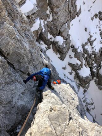 Fixseil nach der Rinne