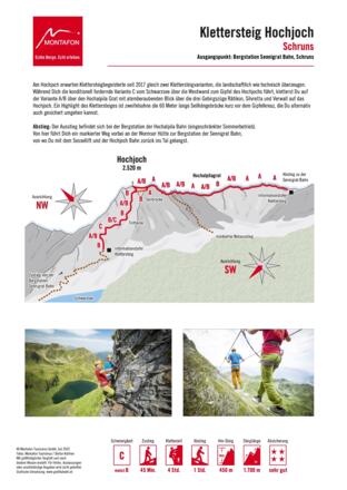 Topo Klettersteig Hochjoch