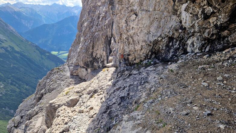 Blick zurück auf die Querung