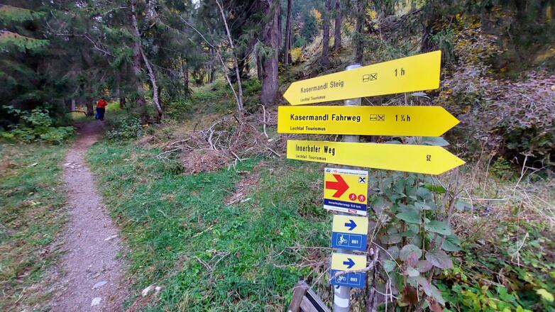 Auf den Kasermandlsteig immer Bergauf