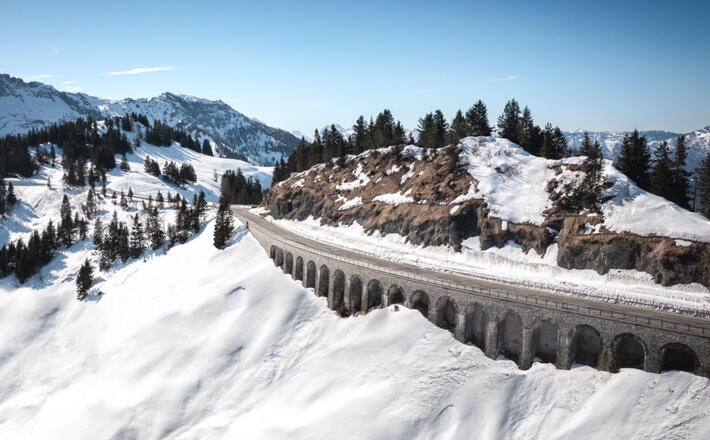 Die Rossfeld-Panoramastraße ist auch im Winter befahrbar