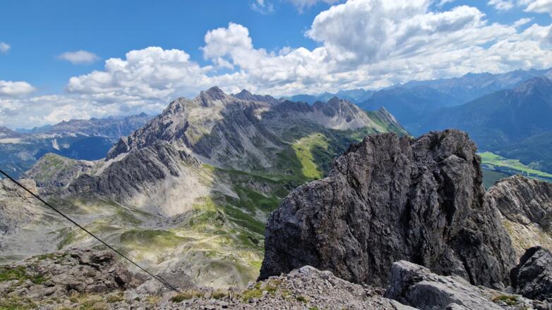 Blick Richtung Balschtekar, Balschtespitze, Rote Wand