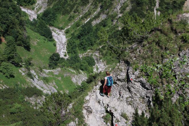Blick zur zurück in die Wolfsschlucht