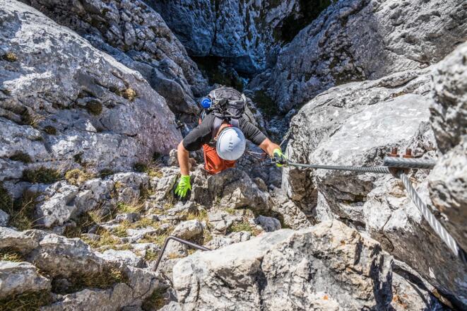 Kletterstelle im Mandlgrat