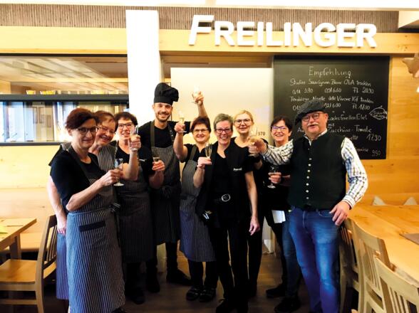 Familie Freilinger mit Team
