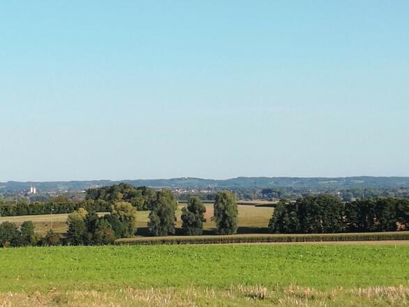 Ausblick von Bergen auf Moosburg und das Isartal