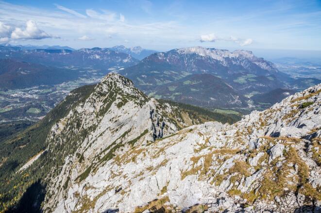 Rückblick über den Mandlgrat zum Kehlstein