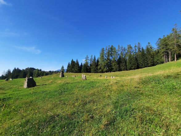 Vorbei an den Steinkreisen