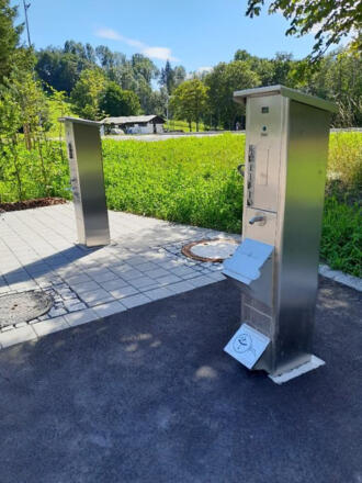 Ent- und Versorgungsstation am Wohnmobilstellplatz an der Bergehalde