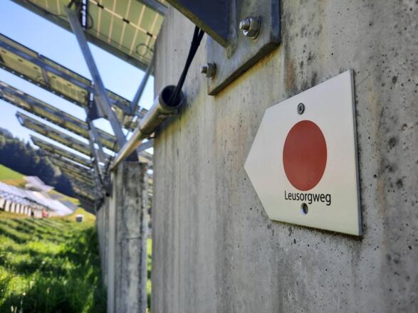 Wegbeschilderung des Leusorgwegs