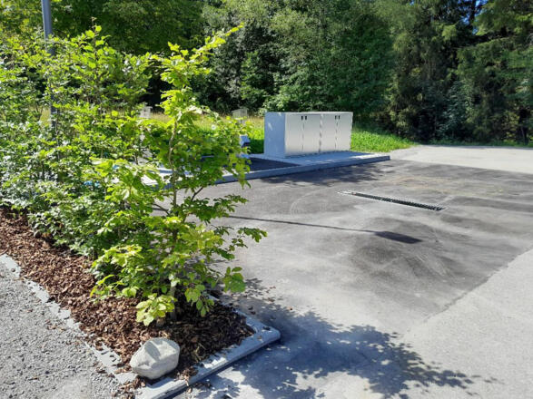 Entsorgungsstation am Wohnmobilstellplatz an der Bergehalde