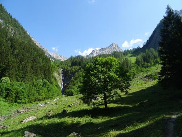 Blick auf den Wasserfall