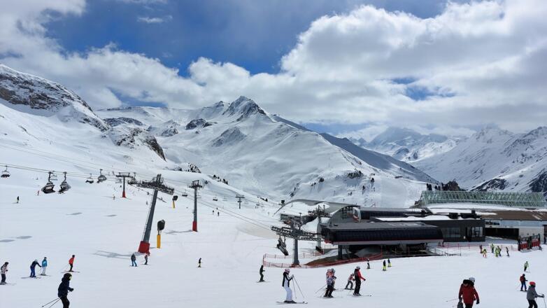 Von der Idalpe Abfahrt in den ...