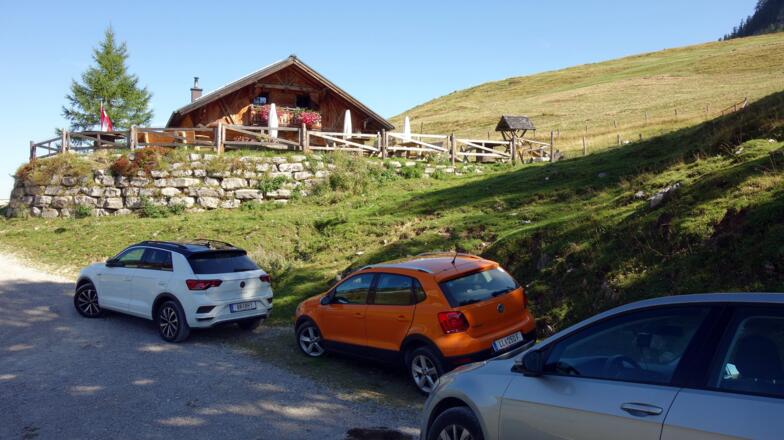 Parken ~1290m unter Posch'ner Alm