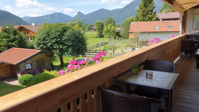Ausblick vom Balkon der Ferienwohnung am Wallberg, Rottach-Egern am Tegernsee