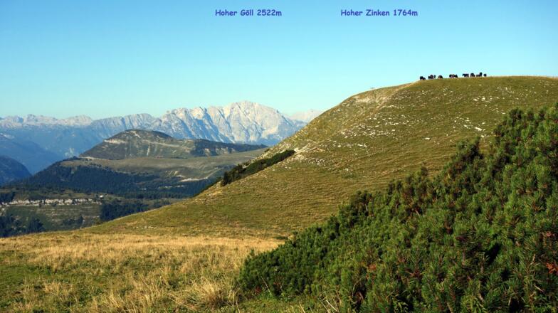 Blick vorm Osterhornsattel 1707m nach Westen