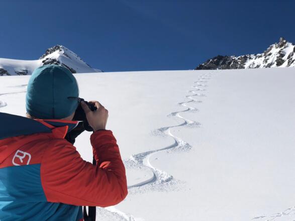 Perfekter Schnee unter dem Breiten Grießkogel