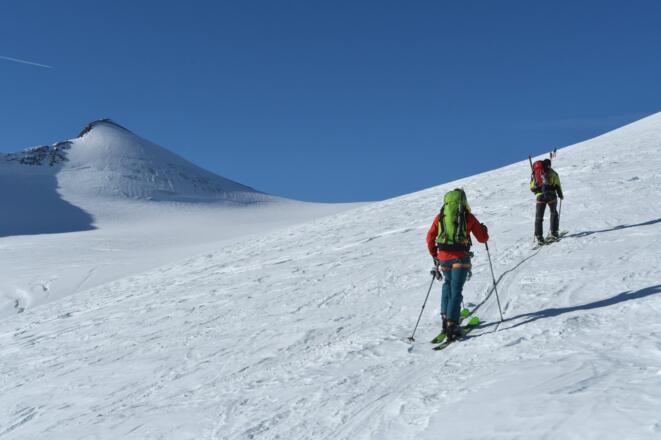 Aufstieg am Schlatenkees, Blick auf Rainerhorn