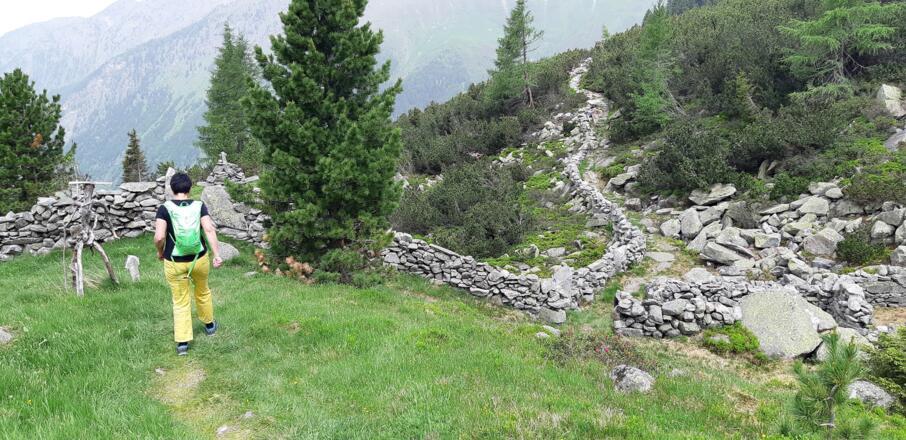 entlang dieser Mauer geht es zur Hohen Kirche