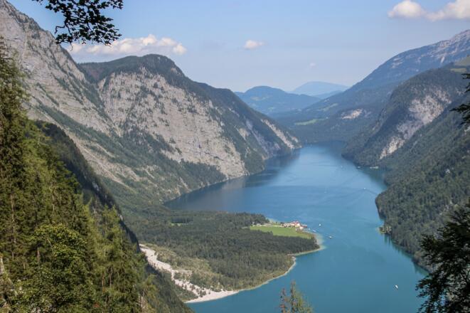 Blick vom Sagereckersteig auf den Königssee