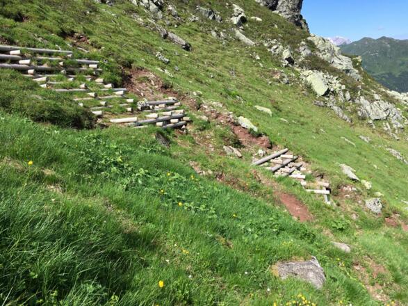 Erosion durch Wegabschneider