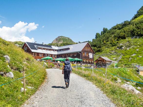 Ankunft auf der Freiburger Hütte.