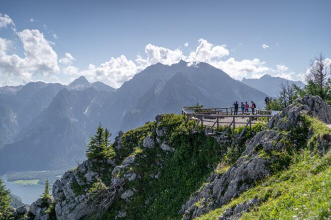 Die Aussichtsplattform unterhalb des Jenner Gipfels