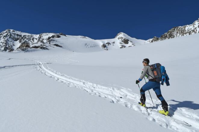 Blick auf den Gletscherrest unter dem Breiten Grießkogel