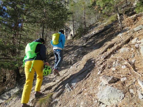... mit dem Hinweis "Klettersteig" beschildert.
