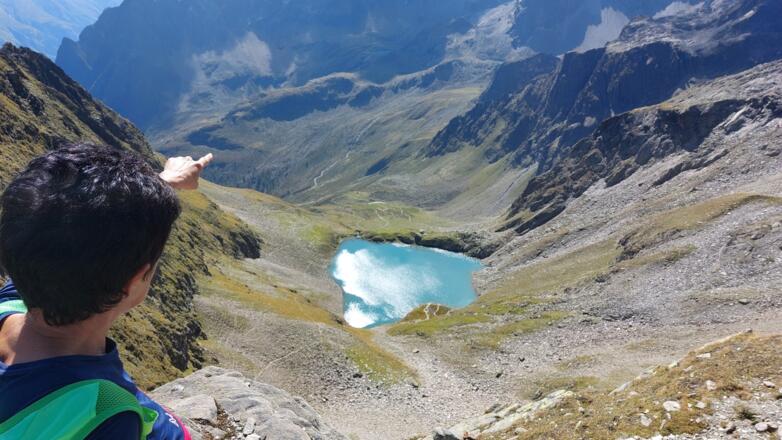 Am Felderjöchl. Unten Weißer See, ganz hinter der Hauersee,