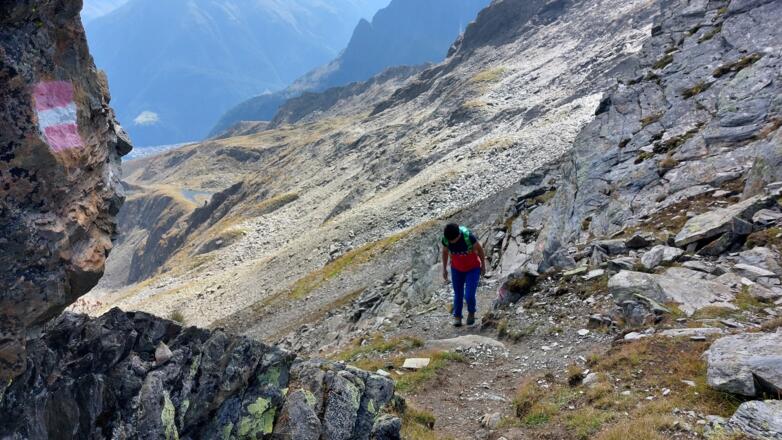 In der Scharte zwischen Hohe Seite und Felderkogel.