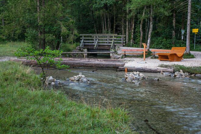 Kneippen im Naturschutzgebiet. Gehen wie ein Storch