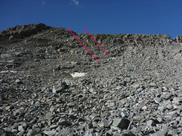 Zustieg zum Rücken über Rinne