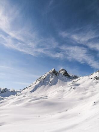Kleine Heimspitze im Skigebiet Silvretta Monafon