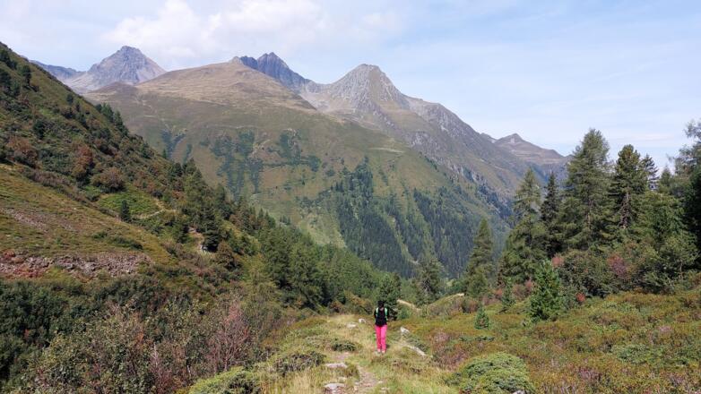 Hinten Rietzer Grießkogel, Hocheder und Narrenkopf (v.l.n.r.).