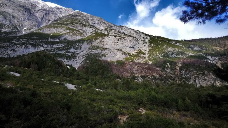 der Steig unterhalb der Hohen Munde