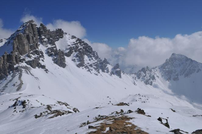 Kalkkögel, Blick zum Schlicker Schartl