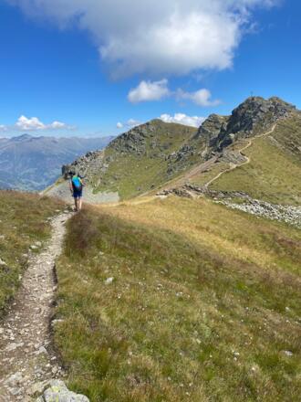 Am Übergang von der Hollbrucker Spitze zum Hornischegg...