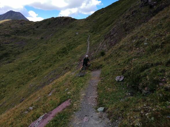 Am Trail nach dem Kniebergsattel...