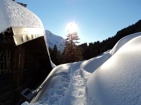 Berghütte Laubenzug Winter