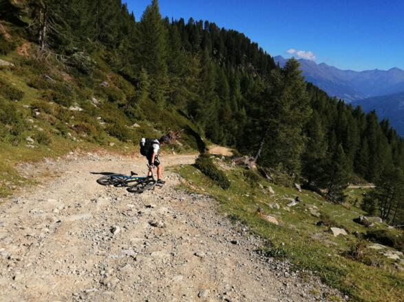 Ab der Leckfeldalm wird es richtig steil...
